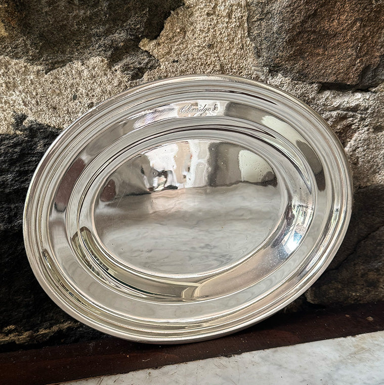 Vintage 10" Oval Platter, Claridge's Hotel