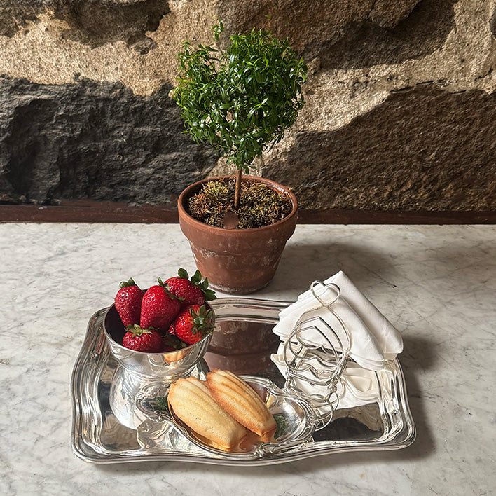 Vintage 12" Oblong Tray with Serpentine Edge