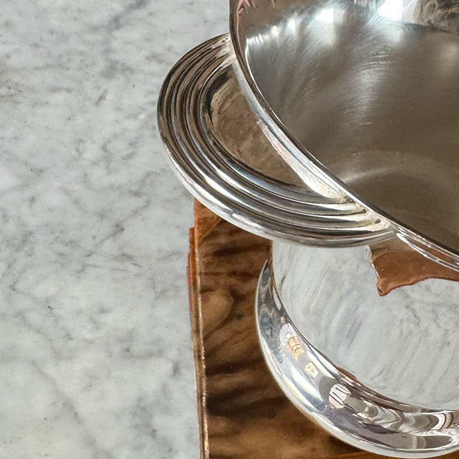 Vintage Deco Ice Bucket with 1/2 Moon Handles