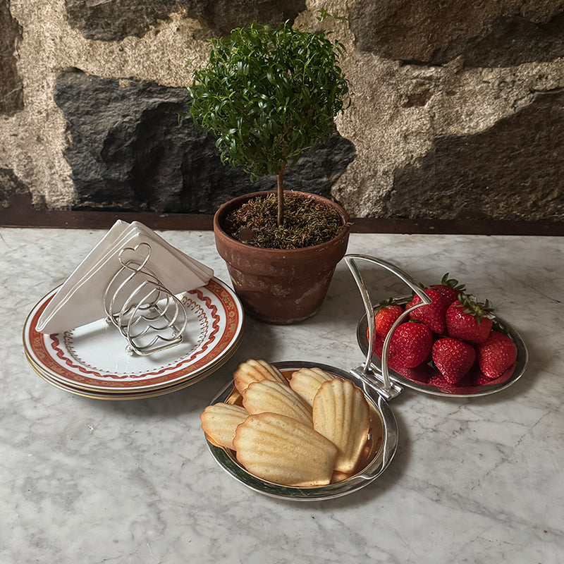 Vintage Folding 2-Plate Server