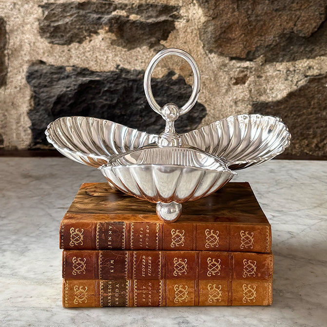 Vintage Triple Shell Dish Server