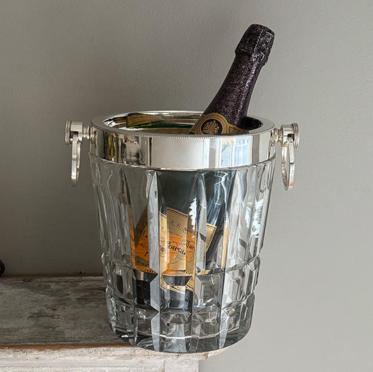 Vintage French Cut-Glass Champagne Bucket