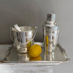 Vintage Cocktail Shaker, Engine-Turned Bands