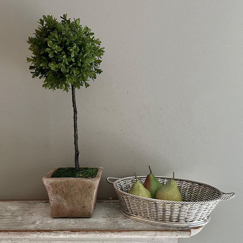 Vintage Woven Oval Basket