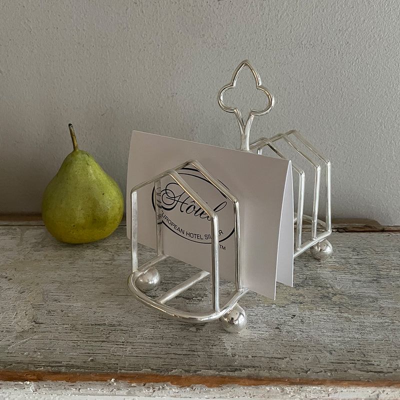 Vintage Toast Rack with Clover Finial