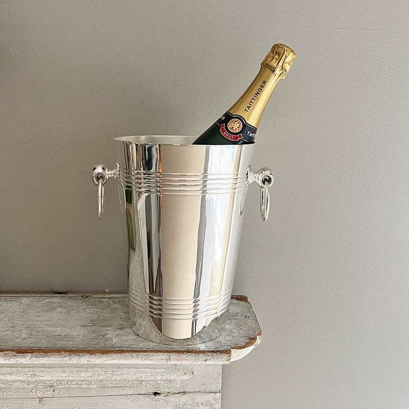 Vintage Tall Champagne Bucket w/ Ring Handles