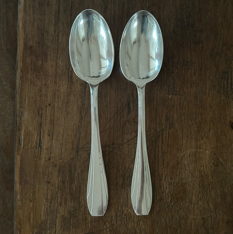 Vintage Pair of French Deco Kitchen Spoons