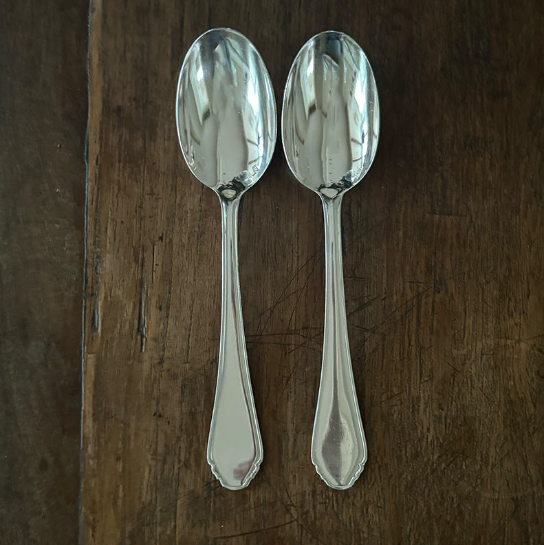 Vintage Pair of English Kitchen Spoons