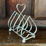 Vintage 4-Slice Heart Toast Rack