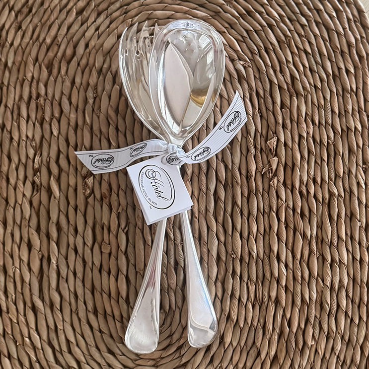 Vintage Salad Serving Set, "Old English" Pattern