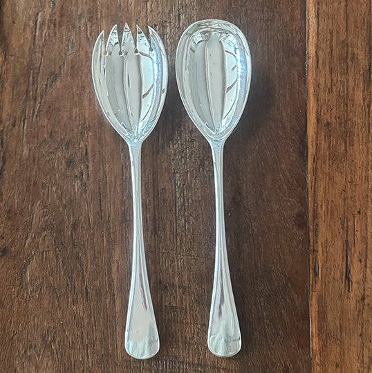 Vintage Salad Serving Set, "Old English" Pattern