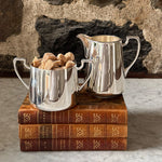 Vintage Creamer & Sugar, Angled Handles