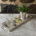 Vintage 18.5" Pierced Gallery Tray with Shell Handles