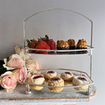 Vintage 2-Tier Plate Stand