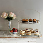 Vintage 2-Tier Plate Stand