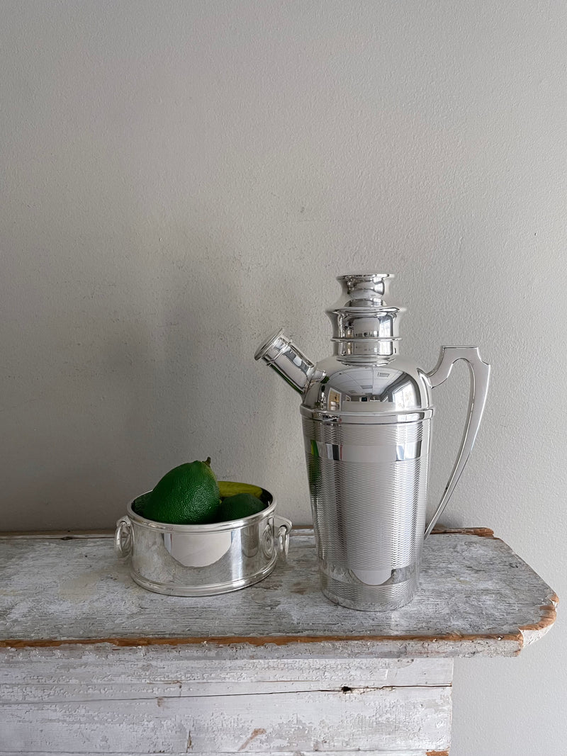 Vintage Cocktail Shaker with Handle & Spout