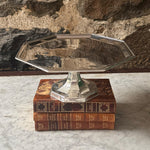 Vintage 10" Octagonal Cake Stand with Faceted Pedestal