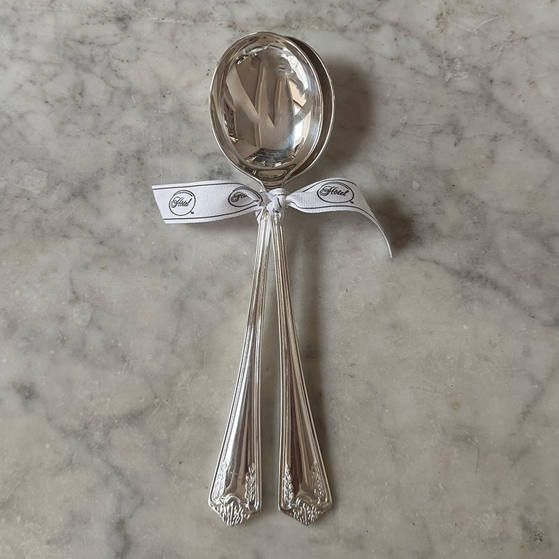 Vintage Pair of Soup Spoons, Savoy Hotel