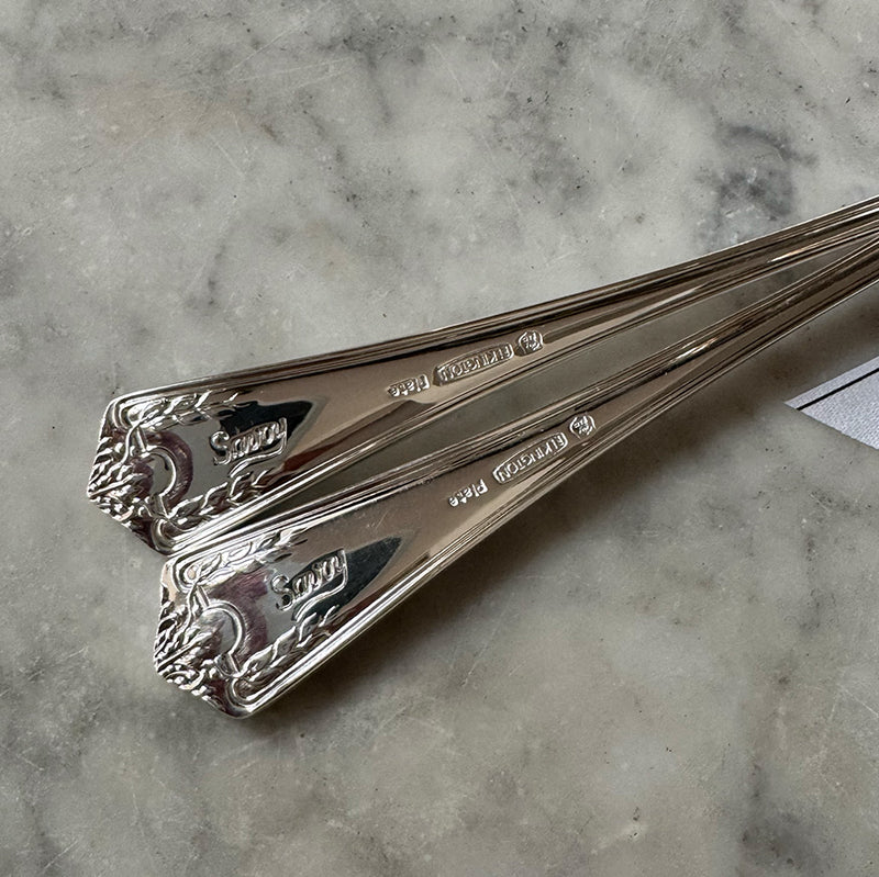 Vintage Pair of Soup Spoons, Savoy Hotel