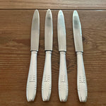 Set/4 Vintage French Deco Dinner Knives