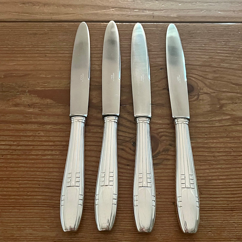 Set/4 Vintage French Deco Dinner Knives