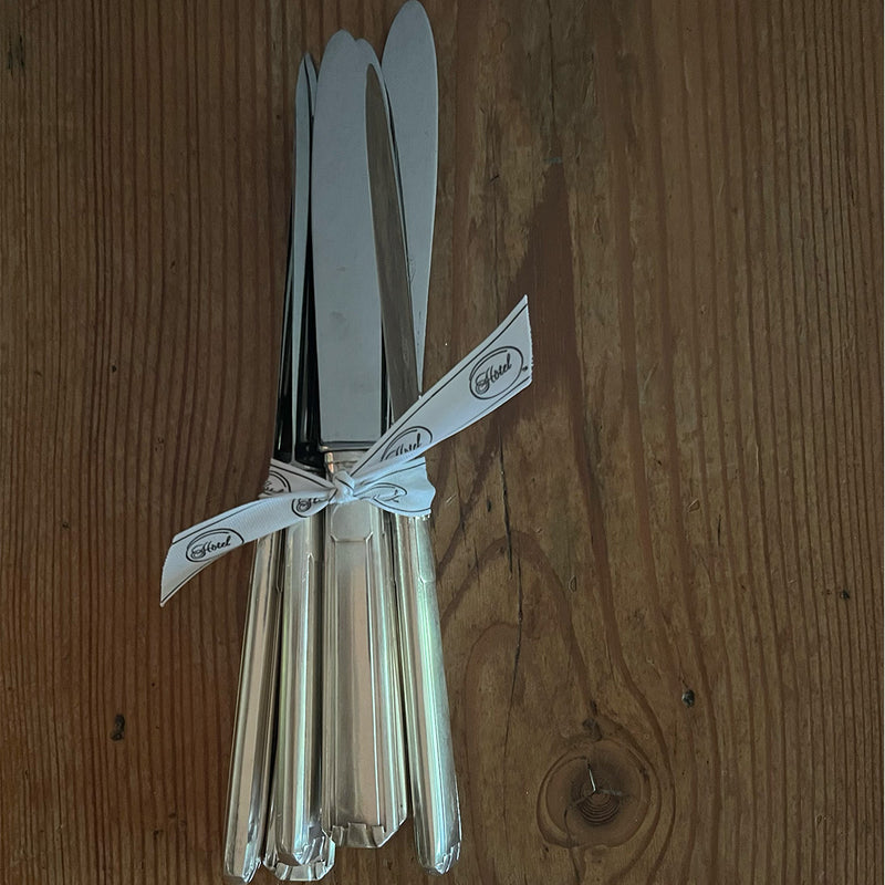 Set/6 Vintage French Deco Lunch Knives