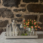 Vintage Glass Cocktail Shaker with etched stars