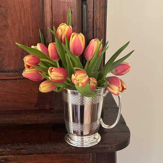 Vintage Tankard with Engine-Turned Bands