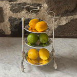 Vintage 14" Tiered Stand w/3 Plates