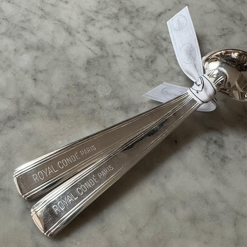 Vintage Pair of French Deco Table Spoons