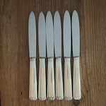 Set/6 Vintage French Deco Lunch Knives