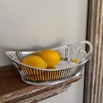 Vintage Oval Bread Basket w/Slatted Sides